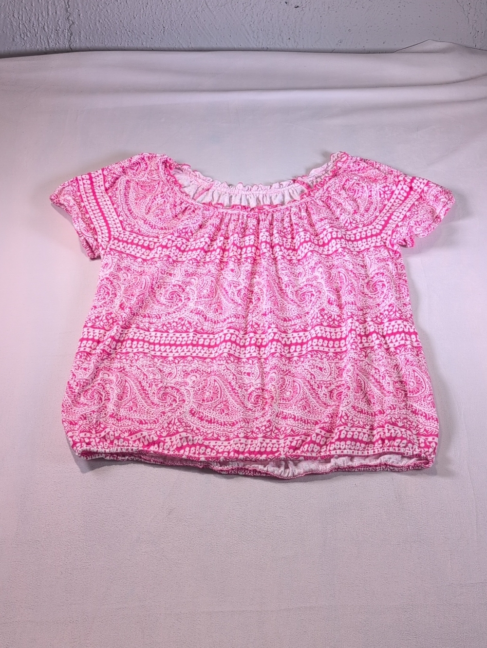Lane Bryant Fun & Flirty Pink and White Print Top Size 14/16 - Picture 2 of 7